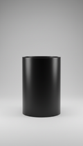 Abstract Black Cylinder Planter