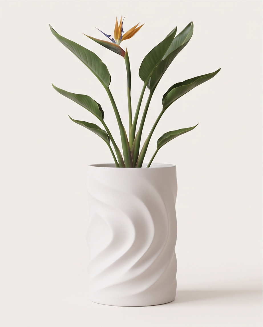Geometric Wave Tabletop Vase
