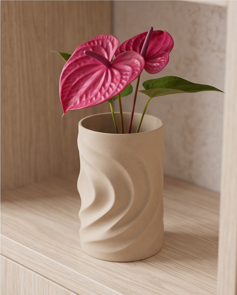 Geometric Wave Tabletop Vase