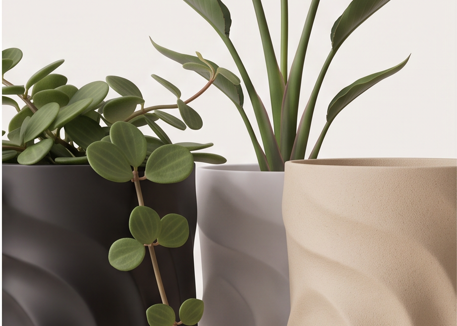 Geometric Wave Tabletop Vase