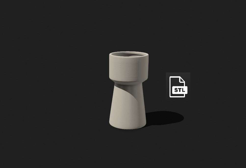 Sculptural Flower Pot – 3D Print File (STL)